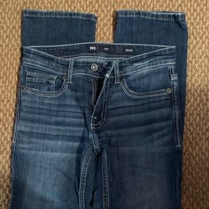 BKE Men’s Dark Blue Straight Jeans